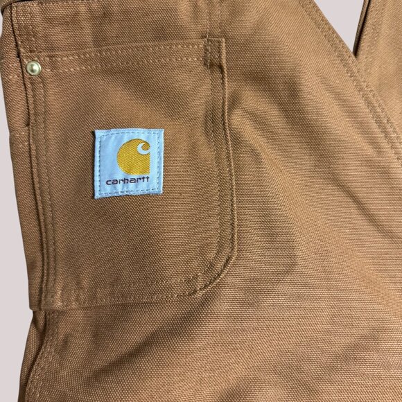 Carhartt Duck Bib‎ Men's Overalls Relaxed Fit Brown Size 42 X 36 NWT - Picture 12 of 12